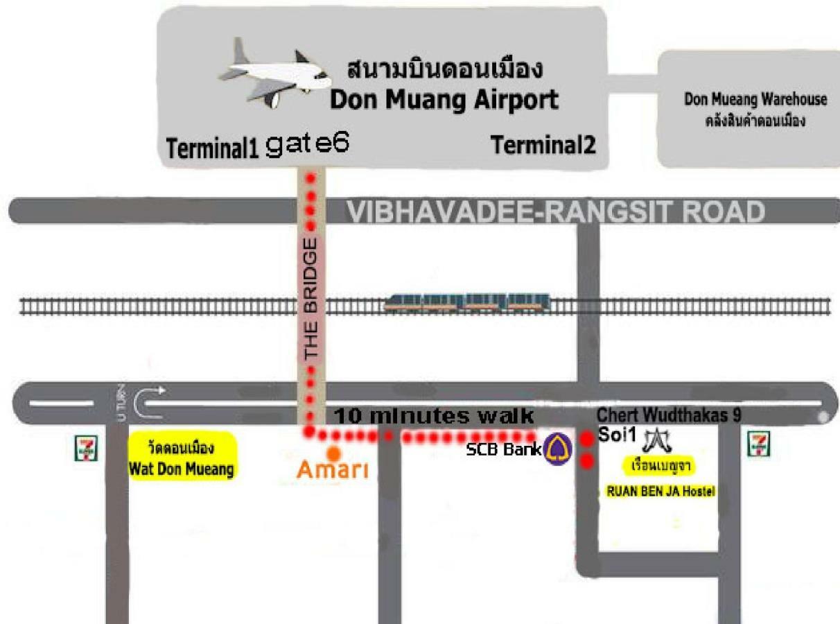 Ruan Ben Ja Don Mueang,Bangkok Hostel Dış mekan fotoğraf